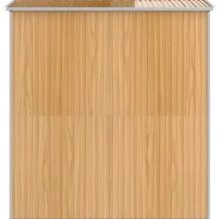 Haveskur i galvaniseret stål - Rummelig opbevaringsløsning | Farve: Lysebrun | Størrelse: 192x191x223 cm