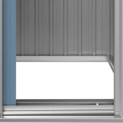 Haveskur i galvaniseret stål - Rummelig opbevaring | Farve: Grå | Størrelse: 126x97,5x177 cm
