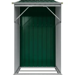 Haveskur i galvaniseret stål - Udendørs opbevaring | Farve: Grøn | Størrelse: 277x93x179 cm