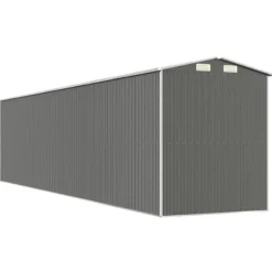 Haveskur i galvaniseret stål - Rummelig opbevaringsløsning | Farve: Lysegrå | Størrelse: 192x85x223 cm