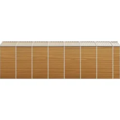 Haveskur i galvaniseret stål - Praktisk opbevaring | Størrelse: 191x640x198 cm | Farve: Lysebrun