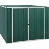 Haveskur i galvaniseret stål til opbevaring | L: 195 cm | B: 198 cm | H: 159 cm | Farve: Grøn
