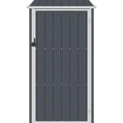Haveskur i galvaniseret stål - Vejrbestandigt og holdbart | Størrelse: 87x98x159 cm | Farve: Antracitgrå