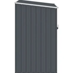 Haveskur i galvaniseret stål - Vejrbestandigt og holdbart | Størrelse: 87x98x159 cm | Farve: Antracitgrå