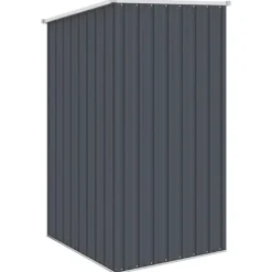 Haveskur i galvaniseret stål - Vejrbestandigt og holdbart | Størrelse: 87x98x159 cm | Farve: Antracitgrå