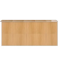 Haveskur i galvaniseret stål - Rummeligt opbevaringsskur | Farve: Lysebrun | Størrelse: 192x440x223 cm