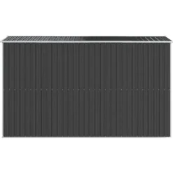 Haveskur i galvaniseret stål - Rummelig opbevaringsløsning | Farve: Antracitgrå | Størrelse: 192x357x223 cm