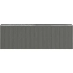 Haveskur i galvaniseret stål - Rummelig opbevaring | Farve: Lysegrå | Størrelse: 192x606x223 cm