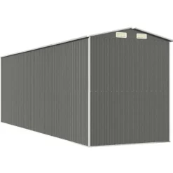 Haveskur i galvaniseret stål - Rummelig opbevaring | Farve: Lysegrå | Størrelse: 192x606x223 cm