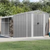 Haveskur i galvaniseret stål - Robust opbevaring | Farve: Grå | Størrelse: 277x279x179 cm