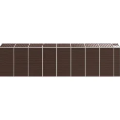 Haveskur i galvaniseret stål - Multifunktionel opbevaring | Størrelse: 191x725x198 cm | Farve: Brun