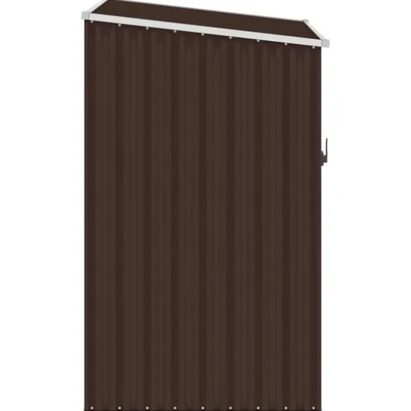 Haveskur i galvaniseret stål - Holdbart opbevaringsskur | Farve: Brun | Størrelse: 87x98x159 cm