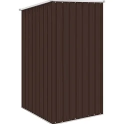 Haveskur i galvaniseret stål - Holdbart opbevaringsskur | Farve: Brun | Størrelse: 87x98x159 cm