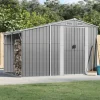 Haveskur i galvaniseret stål - Udendørs opbevaringsløsning | Størrelse: 277x192,5x179 cm | Farve: Grå