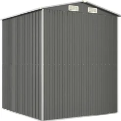 Haveskur i galvaniseret stål - Rummelig opbevaringsløsning | Farve: Lysegrå | Størrelse: 192x191x223 cm