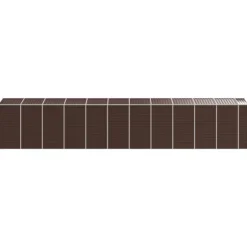 Haveskur i galvaniseret stål - Robust opbevaring | Størrelse: 191x980x198 cm | Farve: Brun