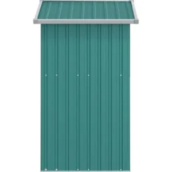 Haveskur i galvaniseret stål - Rummelig opbevaringsløsning | Størrelse: 126x97,5x177 cm | Farve: Grøn