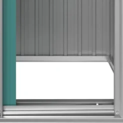 Haveskur i galvaniseret stål - Rummelig opbevaringsløsning | Størrelse: 126x97,5x177 cm | Farve: Grøn