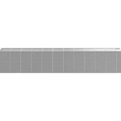 Haveskur i galvaniseret stål - Multifunktionelt udendørs opbevaringsskur | Farve: Lysegrå | Størrelse: 191x980x198 cm