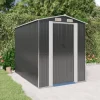 Haveskur i galvaniseret stål - Rummelig opbevaring | Farve: Antracitgrå | Størrelse: 192x274x223 cm