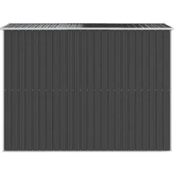 Haveskur i galvaniseret stål - Rummelig opbevaring | Farve: Antracitgrå | Størrelse: 192x274x223 cm