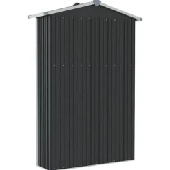 Haveskur i galvaniseret stål - Opbevaringsskur | Farve: Antracitgrå | Størrelse: 116x45x175 cm