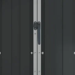 Haveskur i galvaniseret stål - Opbevaringsskur | Farve: Antracitgrå | Størrelse: 116x45x175 cm