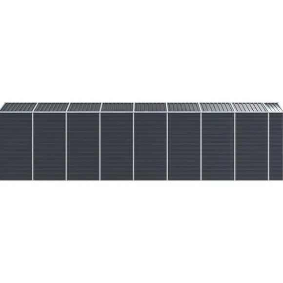 Haveskur i galvaniseret stål - Multifunktionel udendørs opbevaring | Størrelse: 191x725x198 cm | Farve: Antracitgrå