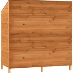 Haveskur i massivt fyrretræ - Opbevaringsskur til haven | Farve: Brun | Størrelse: 102x52x112 cm