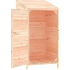 Haveskur i massivt grantræ - Robust opbevaring til haven | Størrelse: 55x52x112 cm
