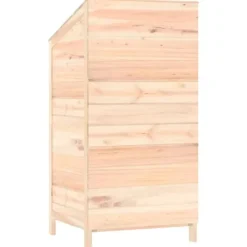 Haveskur i massivt grantræ - Robust opbevaring til haven | Størrelse: 55x52x112 cm