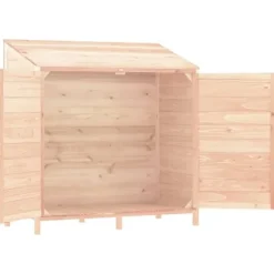 Haveskur i massivt grantræ - Opbevaring til haven | Størrelse: 102x52x112 cm