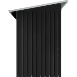 Haveskur i stål - Galvaniseret lagerskur med ventilationsåbninger | Farve: Antracitgrå