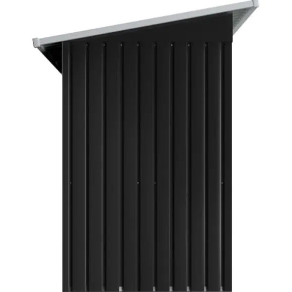 Haveskur i stål - Galvaniseret lagerskur med ventilationsåbninger | Farve: Antracitgrå