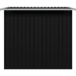 Haveskur i stål - Galvaniseret lagerskur med ventilationsåbninger | Farve: Antracitgrå