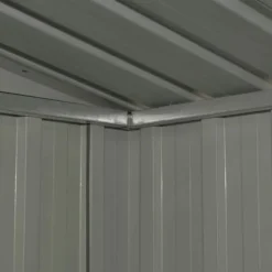 Haveskur i stål - Galvaniseret lagerskur med ventilationsåbninger | Farve: Antracitgrå