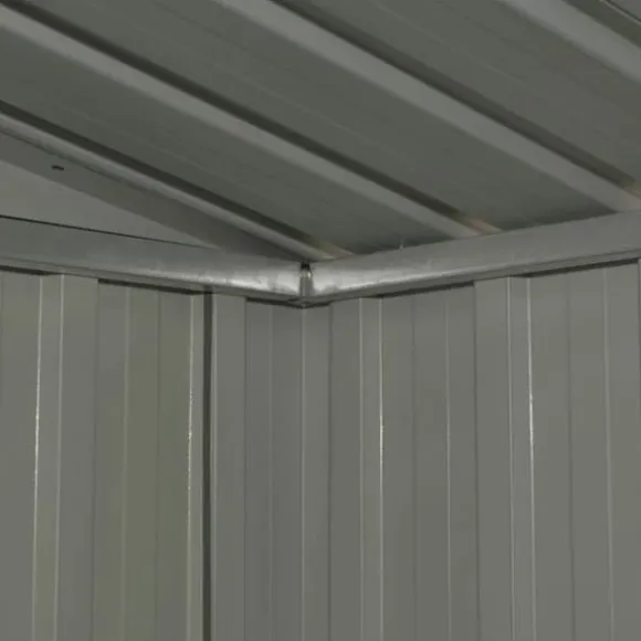 Haveskur i stål - Galvaniseret lagerskur med ventilationsåbninger | Farve: Antracitgrå