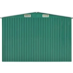 Haveskur 257x990x181 cm galvaniseret stål grøn - Haveskur - Haveskure - Home & Living