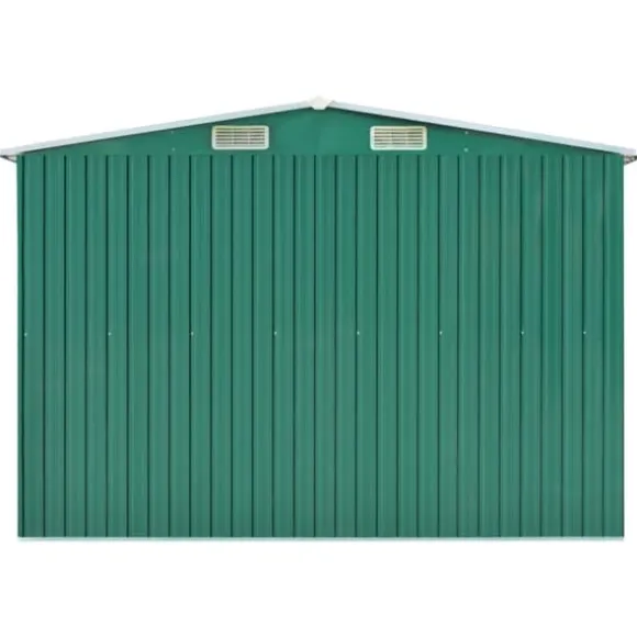 Haveskur 257x990x181 cm galvaniseret stål grøn - Haveskur - Haveskure - Home & Living