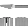 Haveskur 257x990x181 cm galvaniseret stål grå - Haveskur - Haveskure - Home & Living