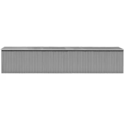 Haveskur 257x990x181 cm galvaniseret stål grå - Haveskur - Haveskure - Home & Living