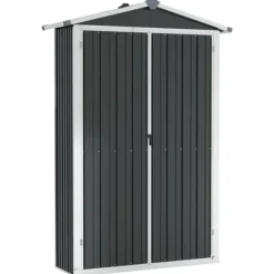 Haveskur 116x45x175 cm galvaniseret stål antracitgrå - Haveskur - Haveskure - Home & Living