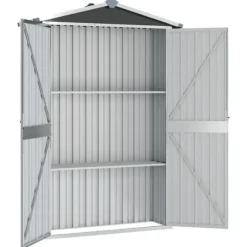 Haveskur 116x45x175 cm galvaniseret stål antracitgrå - Haveskur - Haveskure - Home & Living