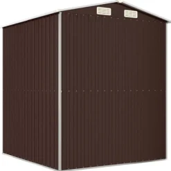 Haveskur 192x191x223 cm galvaniseret stål mørkebrun - Haveskur - Haveskure - Home & Living