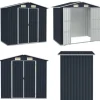 Haveskur 205x129x183 cm galvaniseret stål antracitgrå - Haveskur - Haveskure - Home & Living