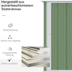 Haveskur, 142x84x189 cm, Grøn