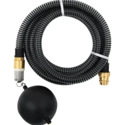 Haveslanger - Living sugeslange med messingkoblinger 1,1" 20 m PVC sort