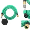 Haveslanger - Living sugeslange med messingkoblinger 1,1" 7 m PVC grøn