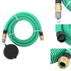 Haveslanger - Living sugeslange med messingkoblinger 1,1" 7 m PVC grøn
