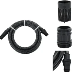 Haveslanger - Living sugeslange med messingkoblinger 1" 10 m PVC sort